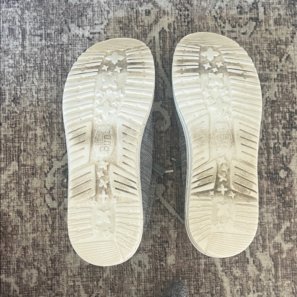 Hey Dude Gray Striped Shoes Mens 13